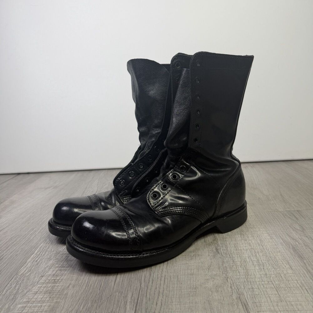 Vintage Corcoran 1500 Black Lace Up Jump Boots Mens 10 D No Laces EUC Leather E